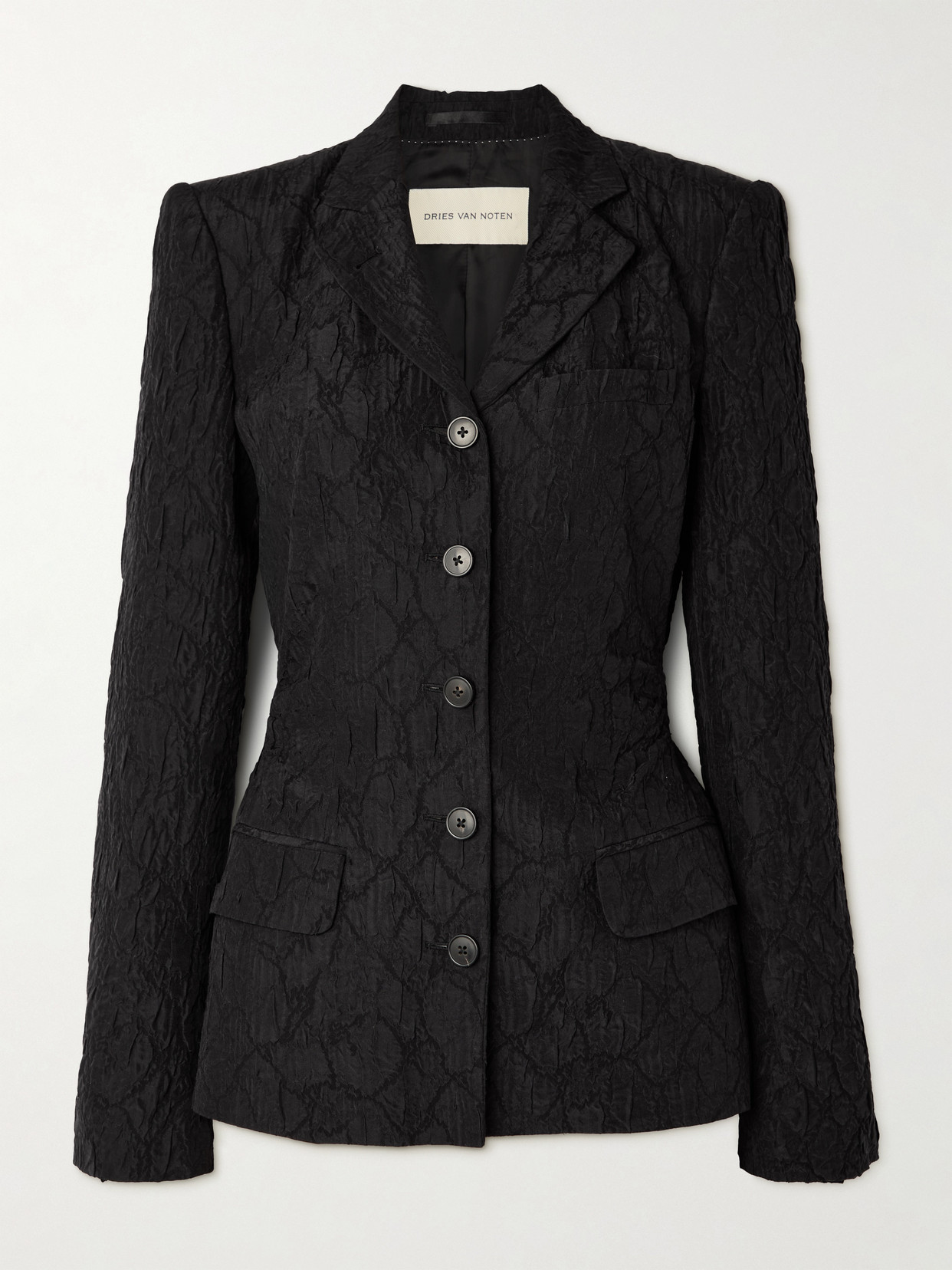 Dries Van Noten Billy Jacquard Blazer In Black
