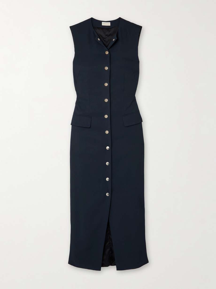 twill midi dress