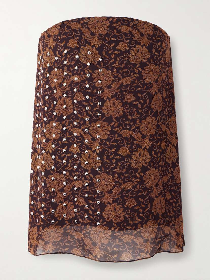 Dries Van Noten Embellished Crepe Bustier Top