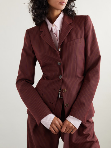 Dries Van Noten - Pinstriped wool-blend blazer | Plush