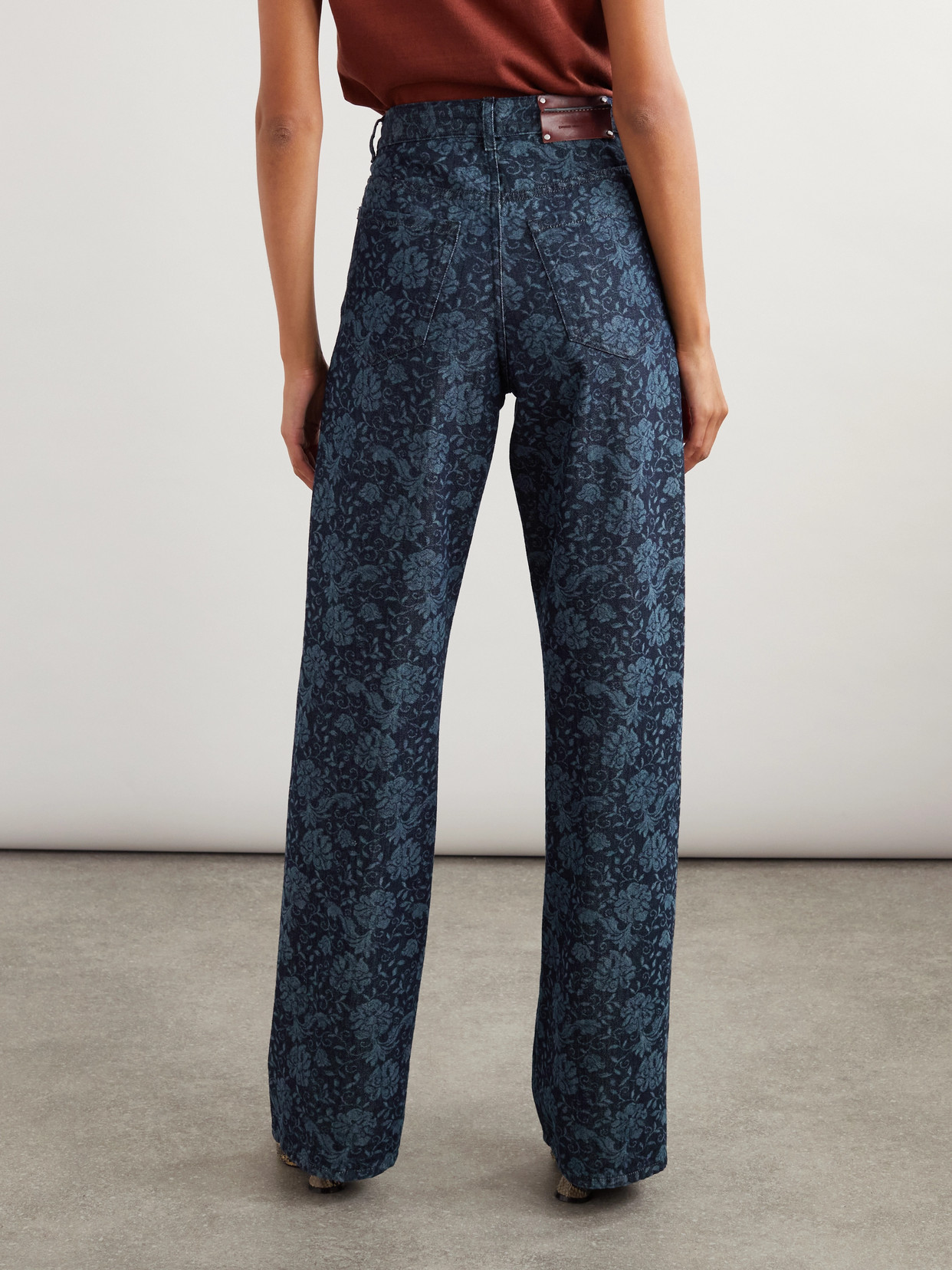 Shop Dries Van Noten Bleached Mid-rise Straight-leg Jeans In Blue