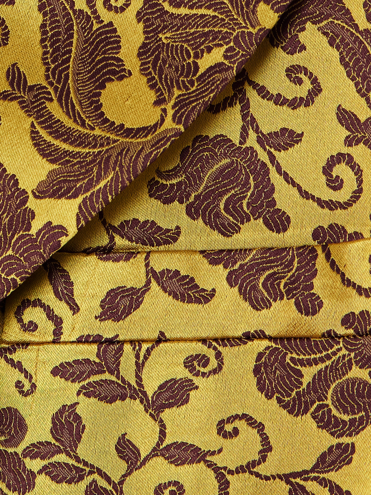 Shop Dries Van Noten Asymmetric Satin-jacquard Vest In Yellow