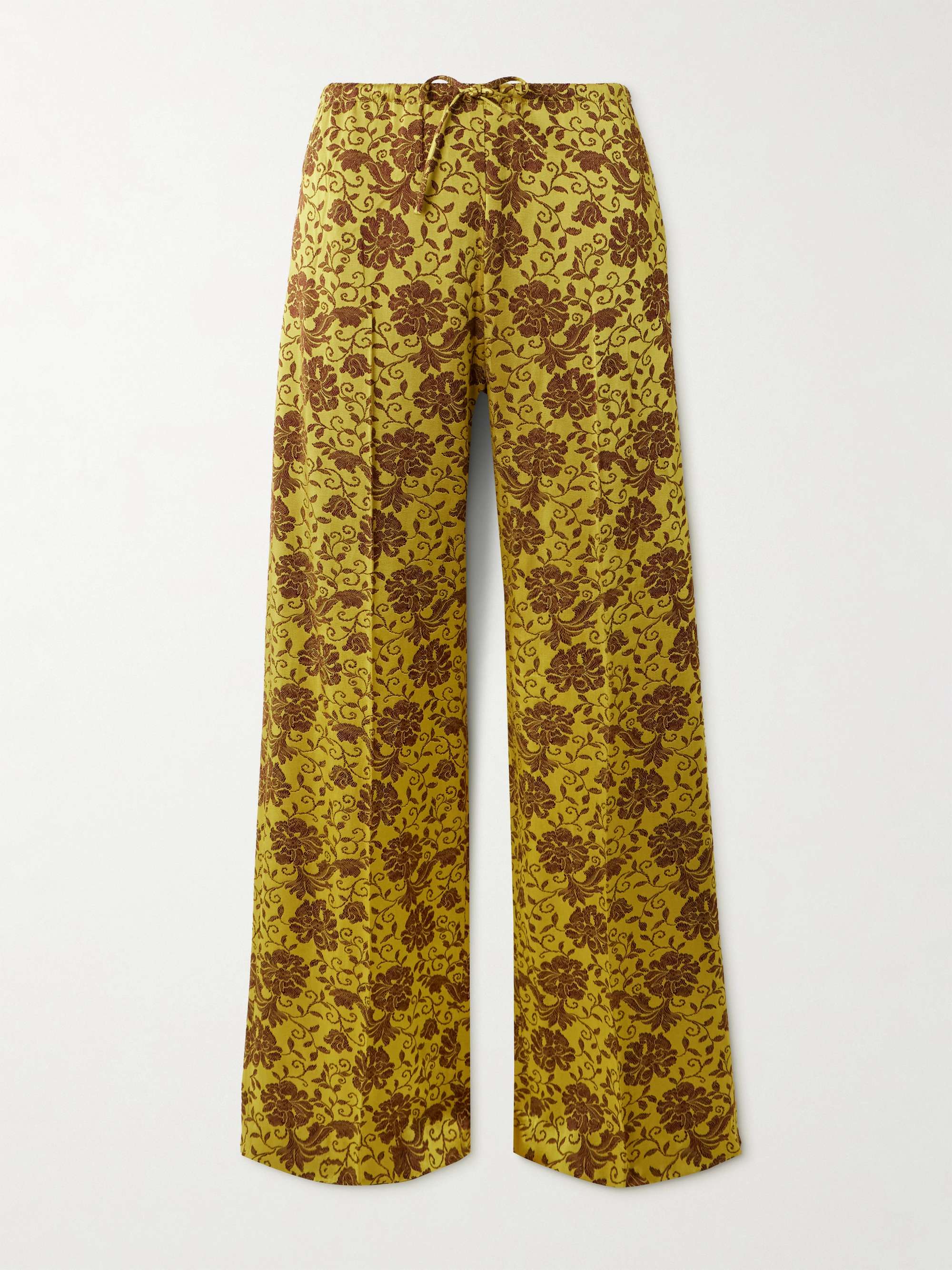 パリコレクション DRIES VAN NET-A-PORTER | pants wide-leg Satin-jacquard NOTEN パンツ