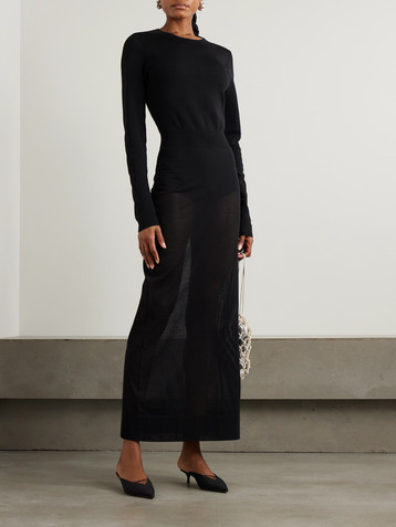 Stella McCartney Cotton-blend midi skirt