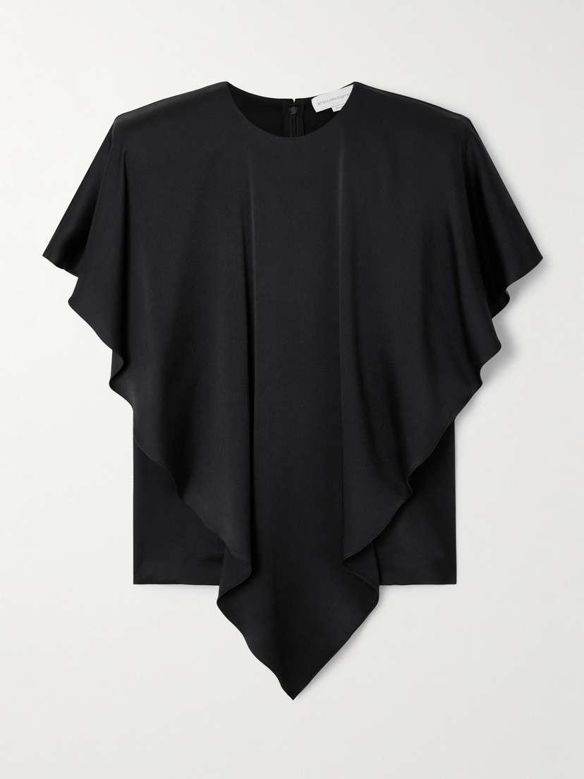 Stella McCartney Asymmetric Layered Satin Blouse