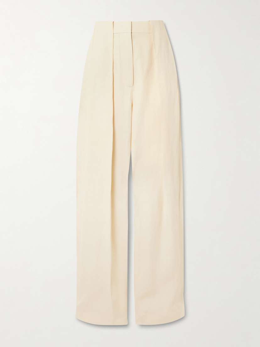 Stella McCartney Balloon Pleated Poplin Wide-leg Pants