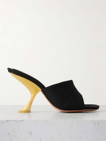 AMINA MUADDI Taylor cotton mules