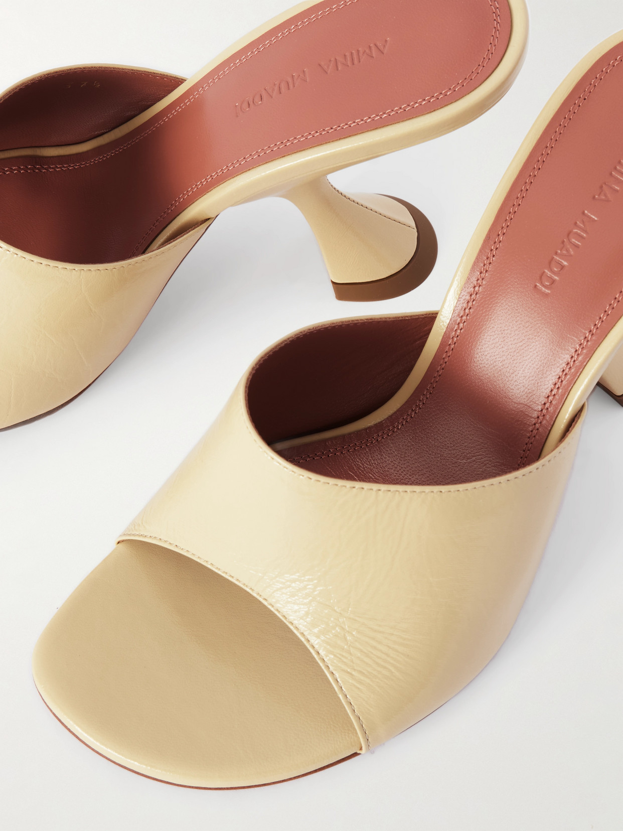 Amina Muaddi Taylor Patent-leather Mules