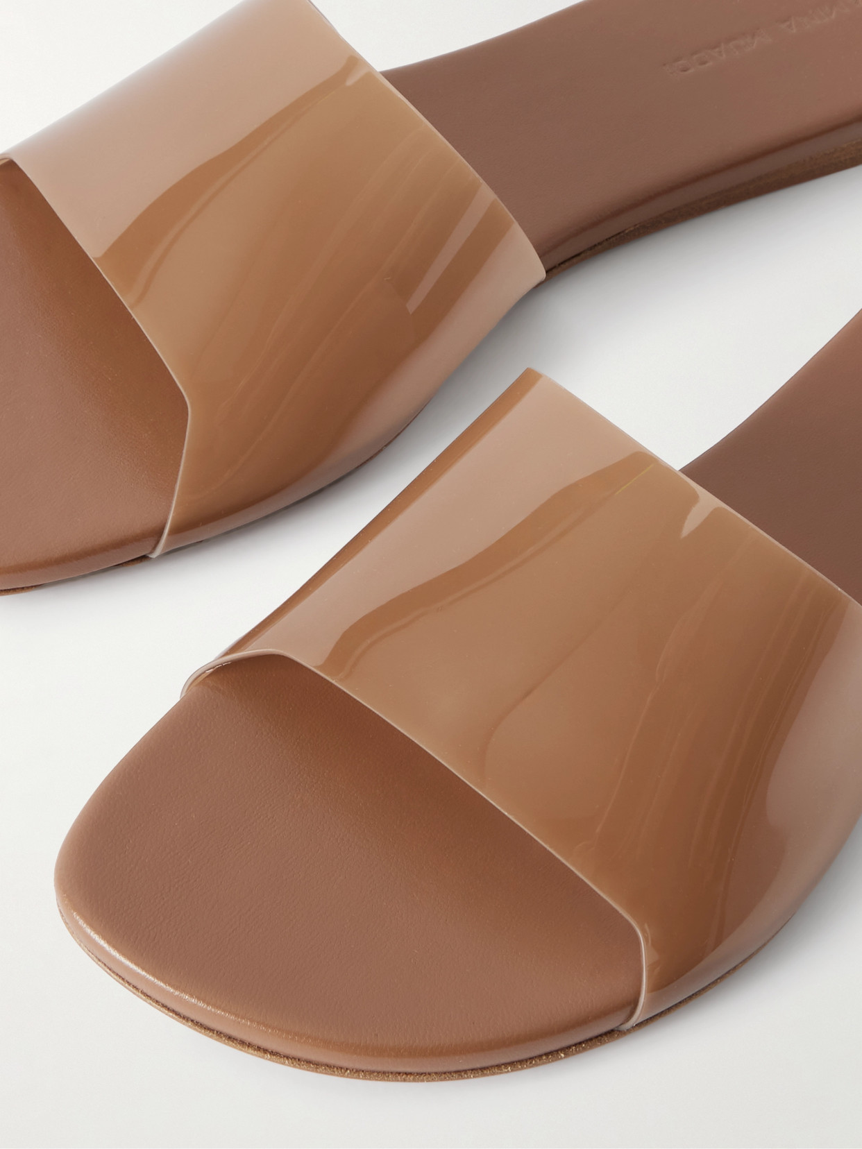 Amina Muaddi Bianca Slippers