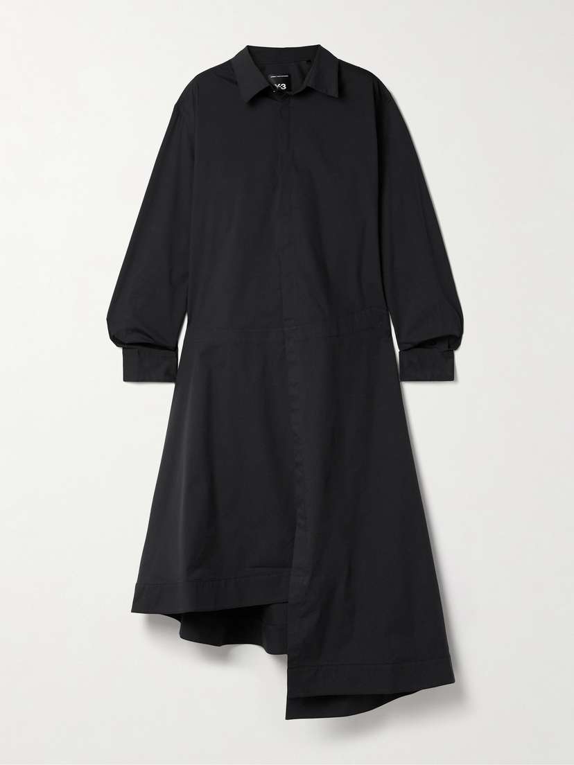 adidas Originals + Y3 Cotton-blend Poplin Maxi Shirt Dress