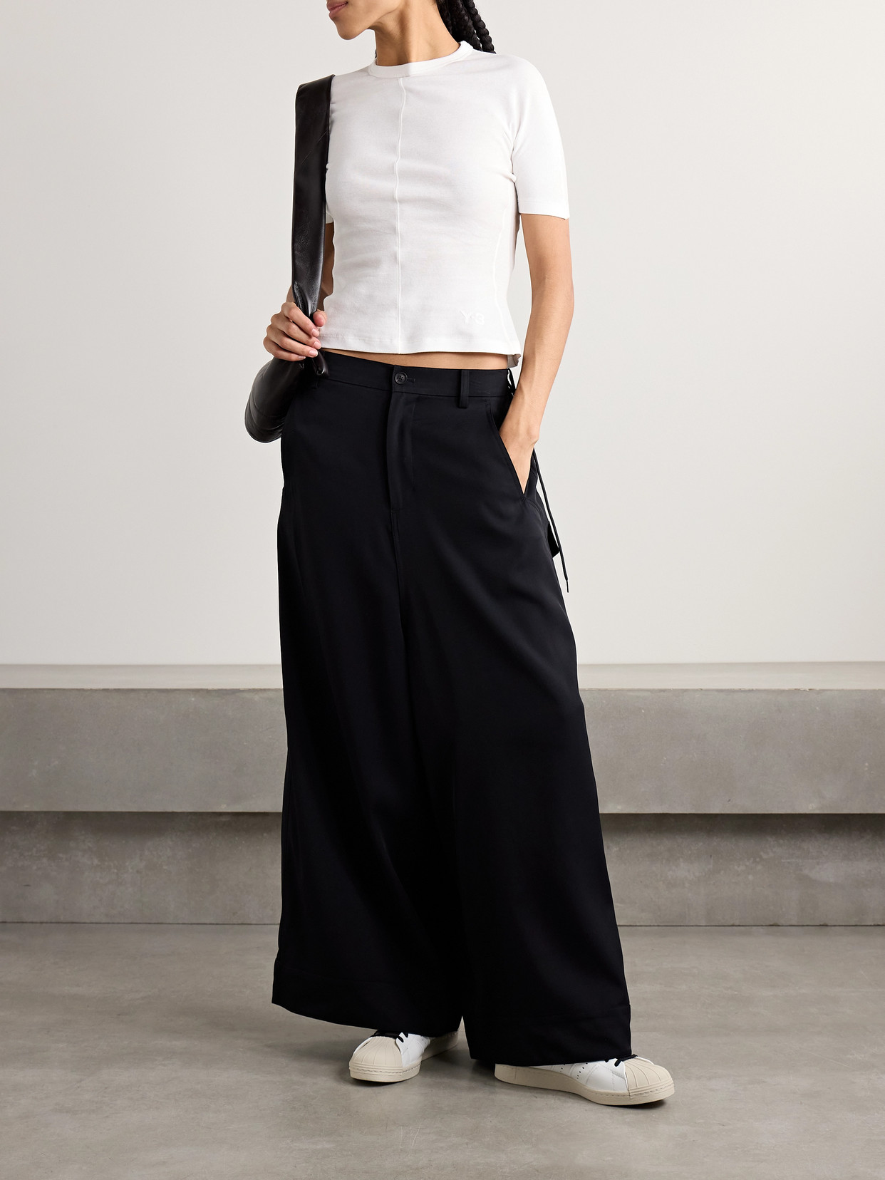Adidas Originals + Y-3 Printed Organic Cotton-jersey T-shirt In White