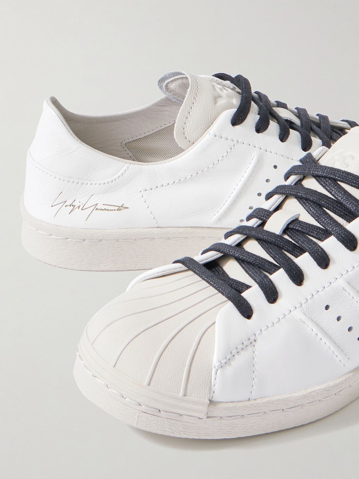 + Y-3 Superstar Rubber-Trimmed Sneakers