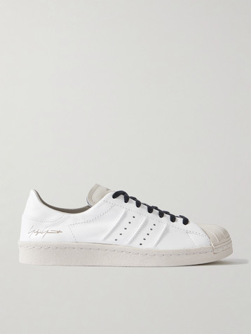 adidas Originals + Y-3 Superstar rubber-trimmed leather sneakers