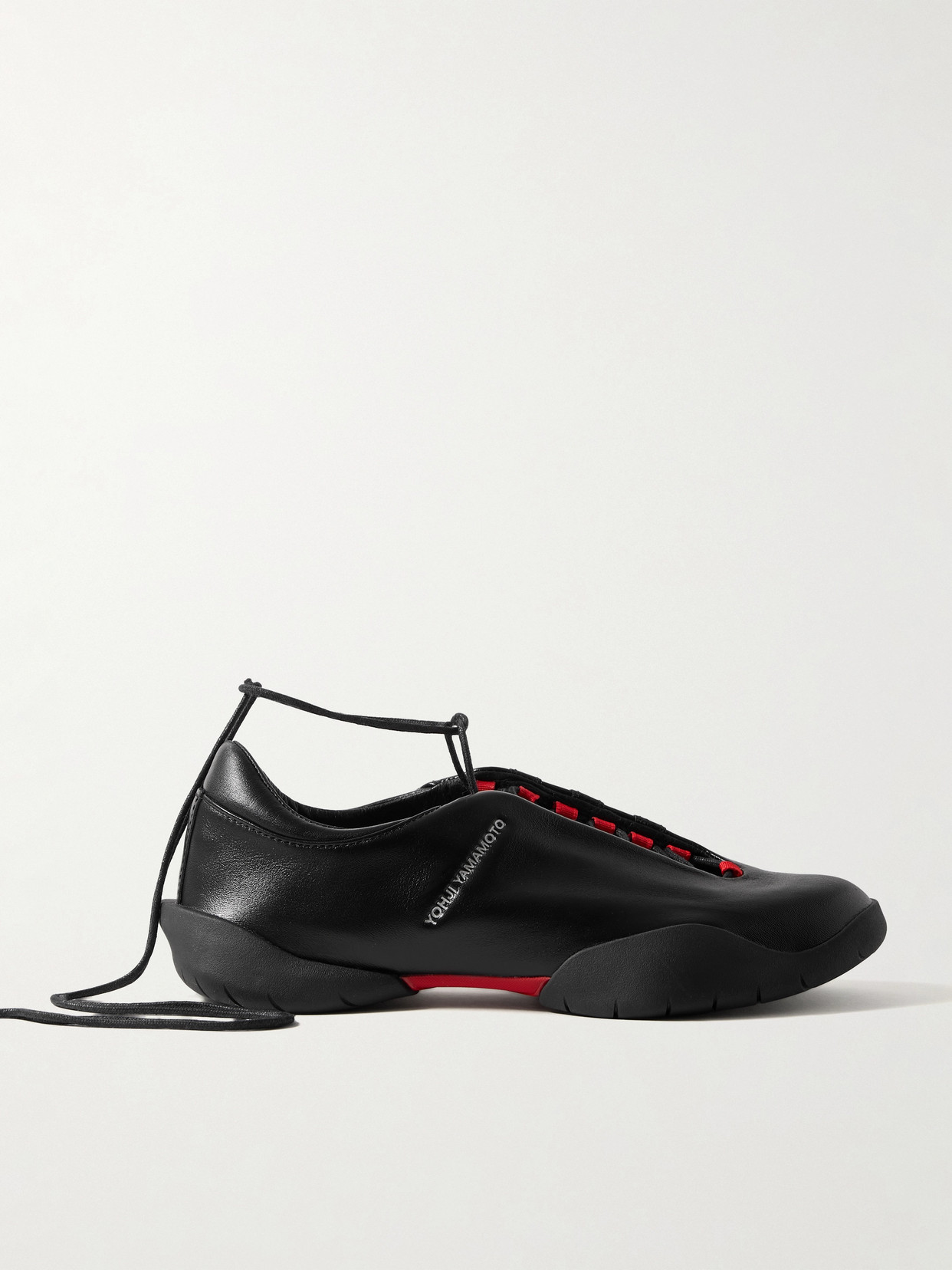 Adidas Originals + Y-3 Regu Leather Sneakers In Black