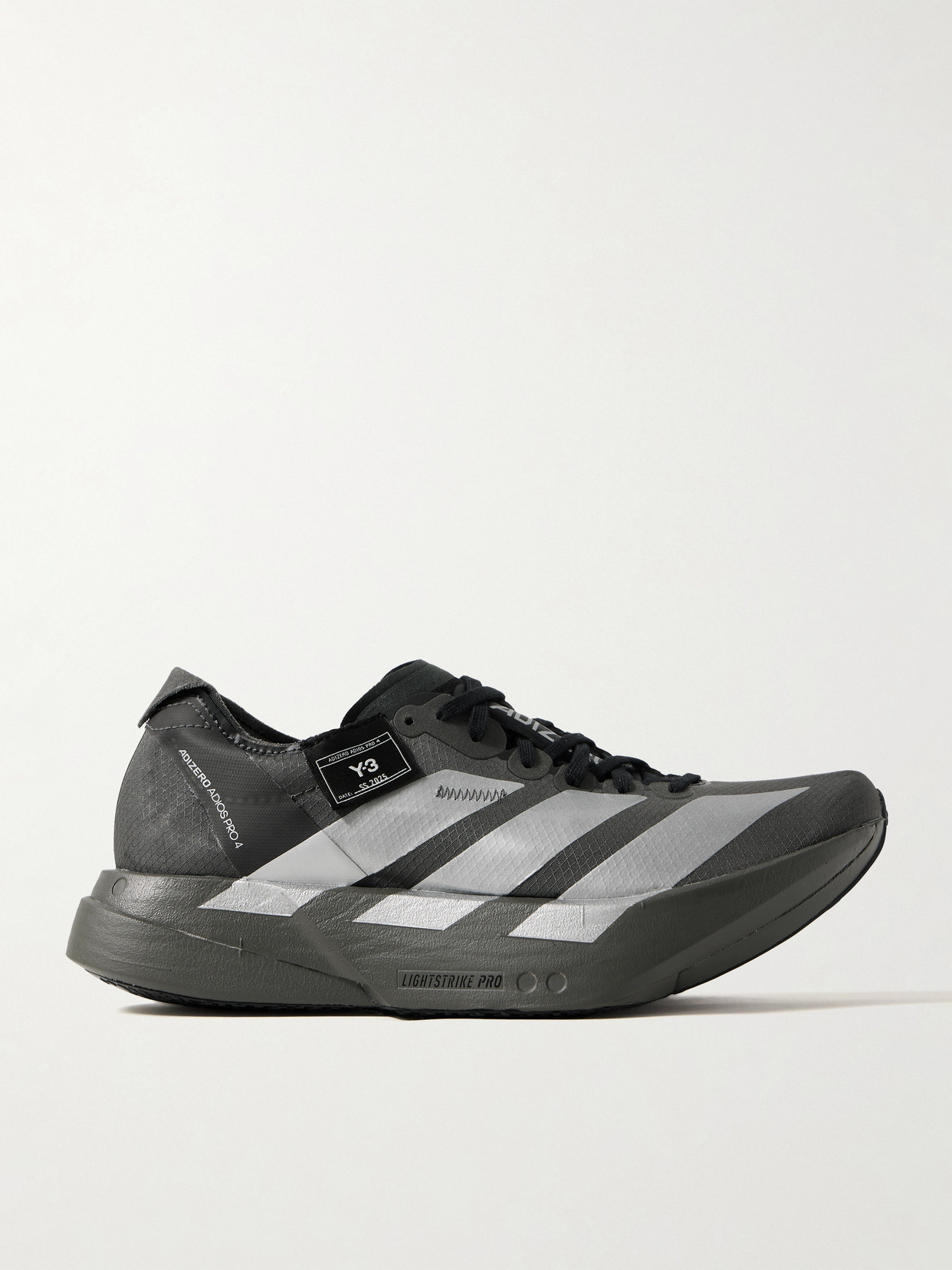 Adidas Originals + Y-3 Adizero Adios Pro 4 Rubber-trimmed Ripstop Sneakers In Black