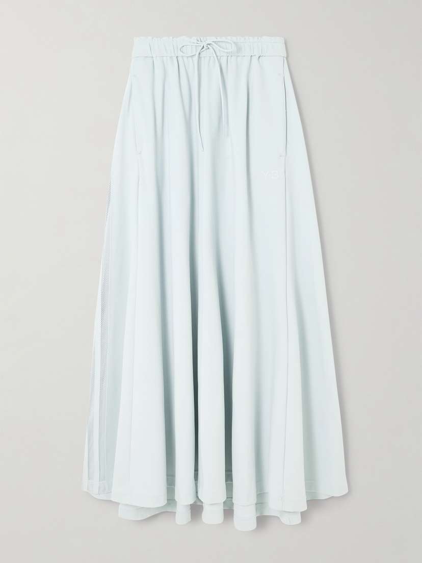 adidas Originals Pleated Piqué Midi Skirt