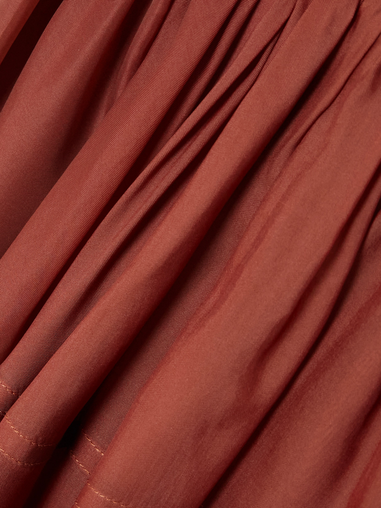 Ferragamo Burgundy Voluminous Bustier Maxi Dress In Red