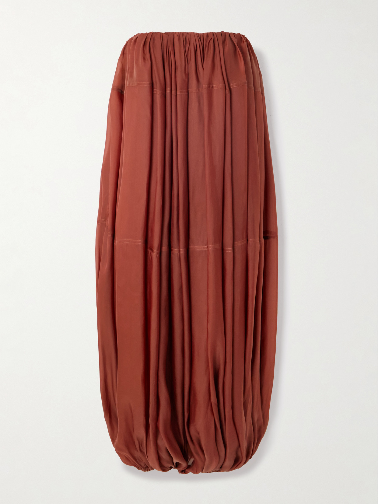 Ferragamo Strapless Jersey Gown In Red