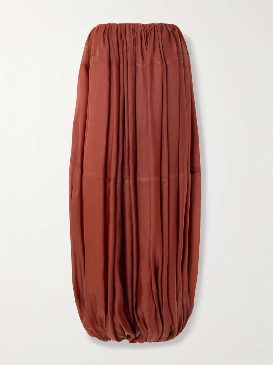 strapless jersey gown