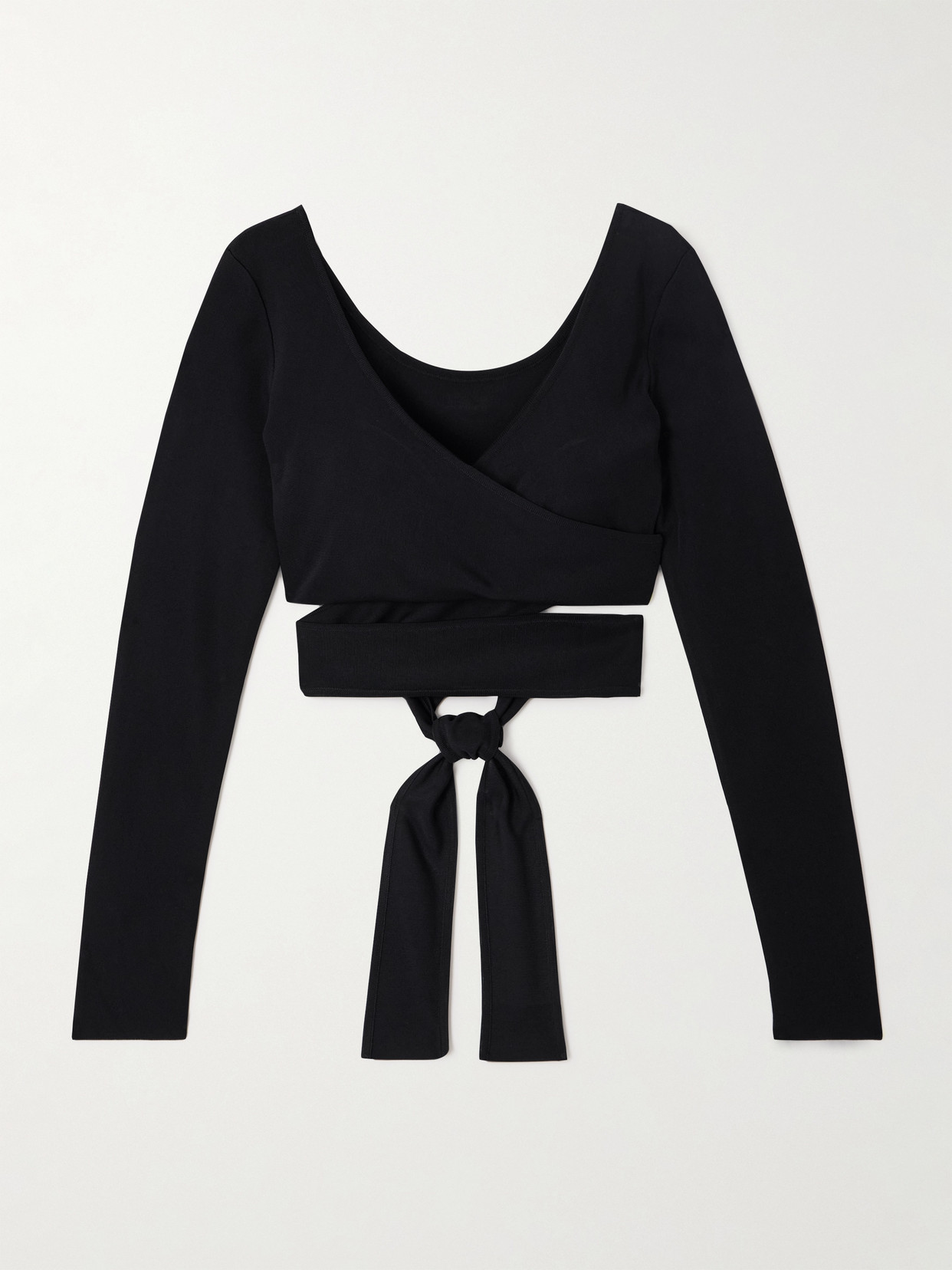 Ferragamo - Ballet Knitted Wrap Cardigan - Black