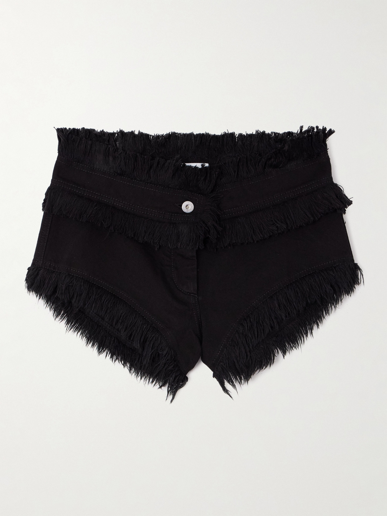 Ferragamo Raw-hem Cotton Shorts In Black