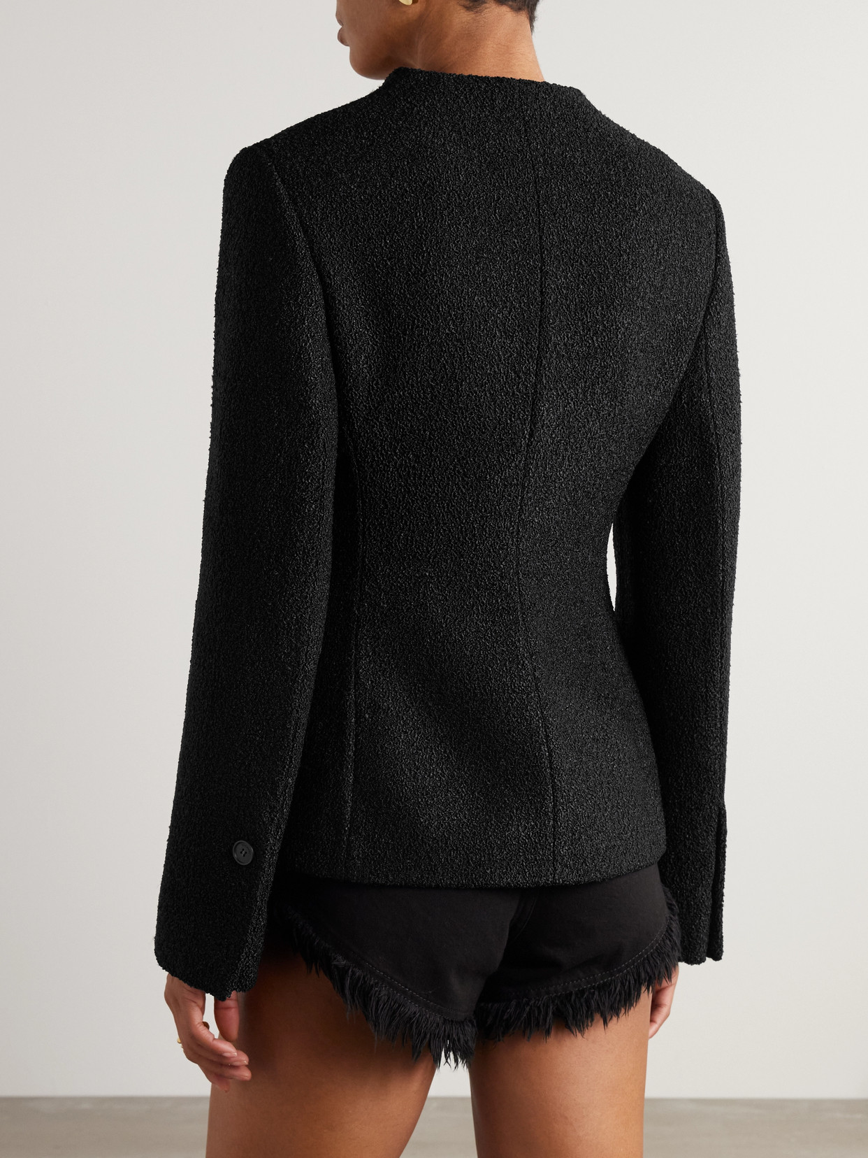 Ferragamo Cutaway Blazer In Black