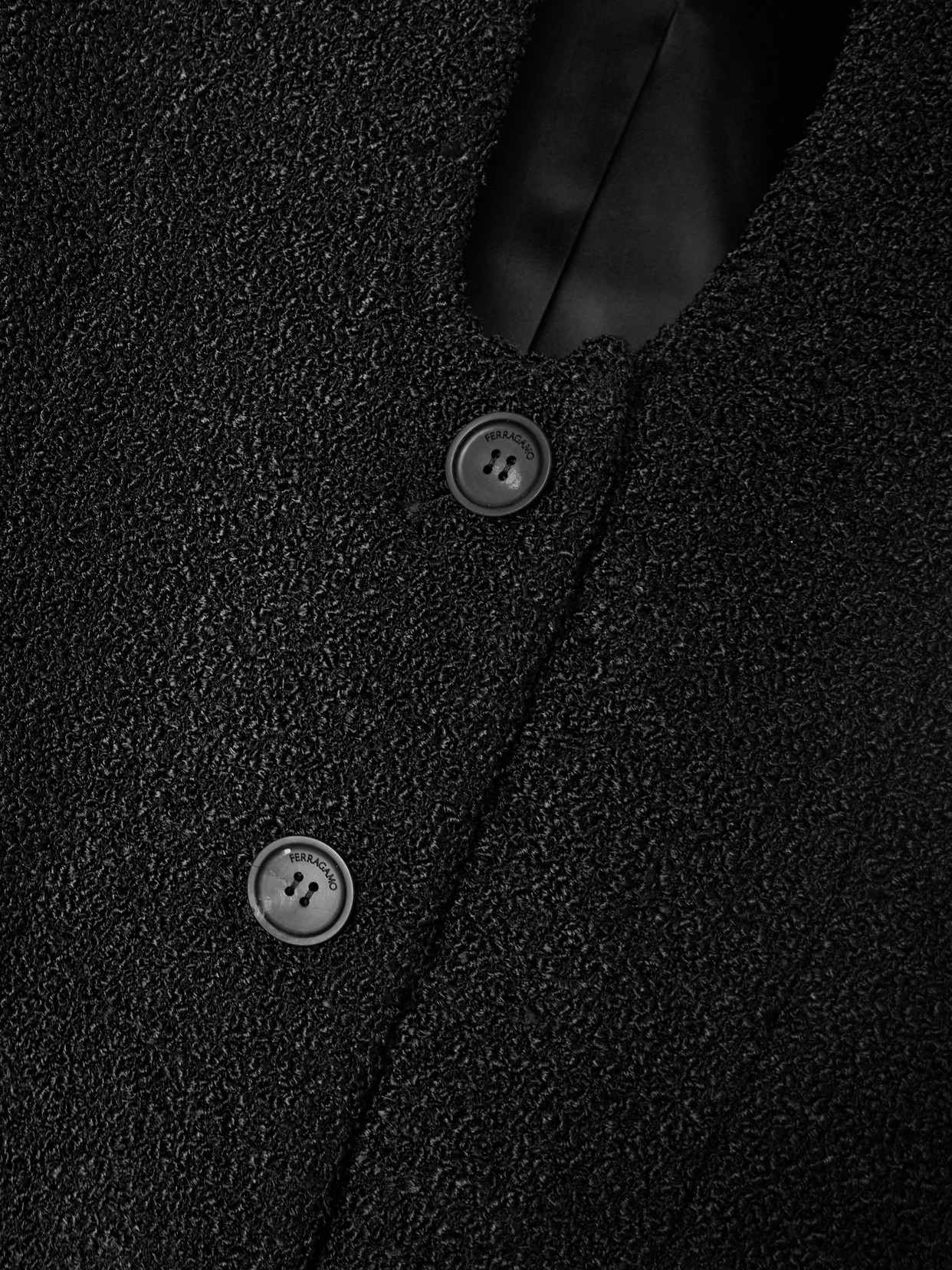 Ferragamo Cutaway Blazer In Black
