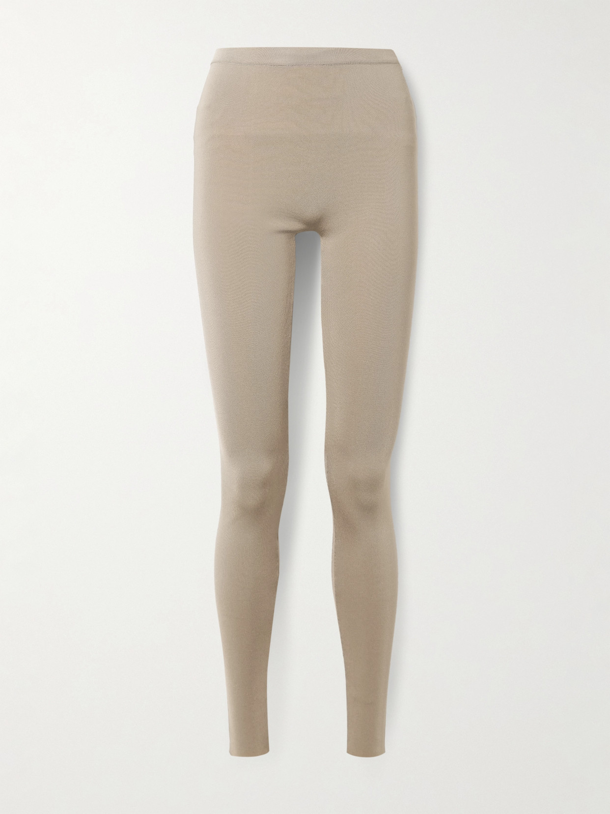 Ferragamo Stretch-knit Leggings In Brown