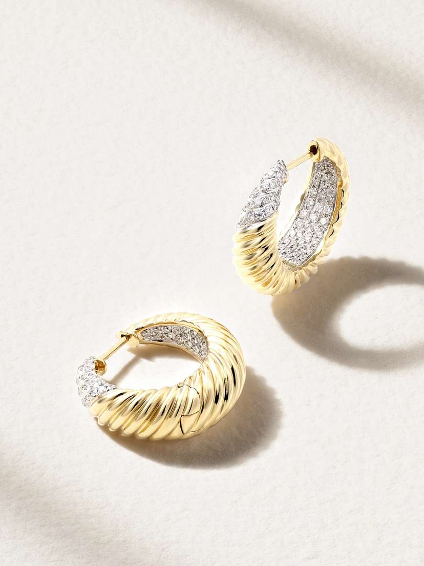 Yvonne Léon 18-karat Gold Diamond Earrings