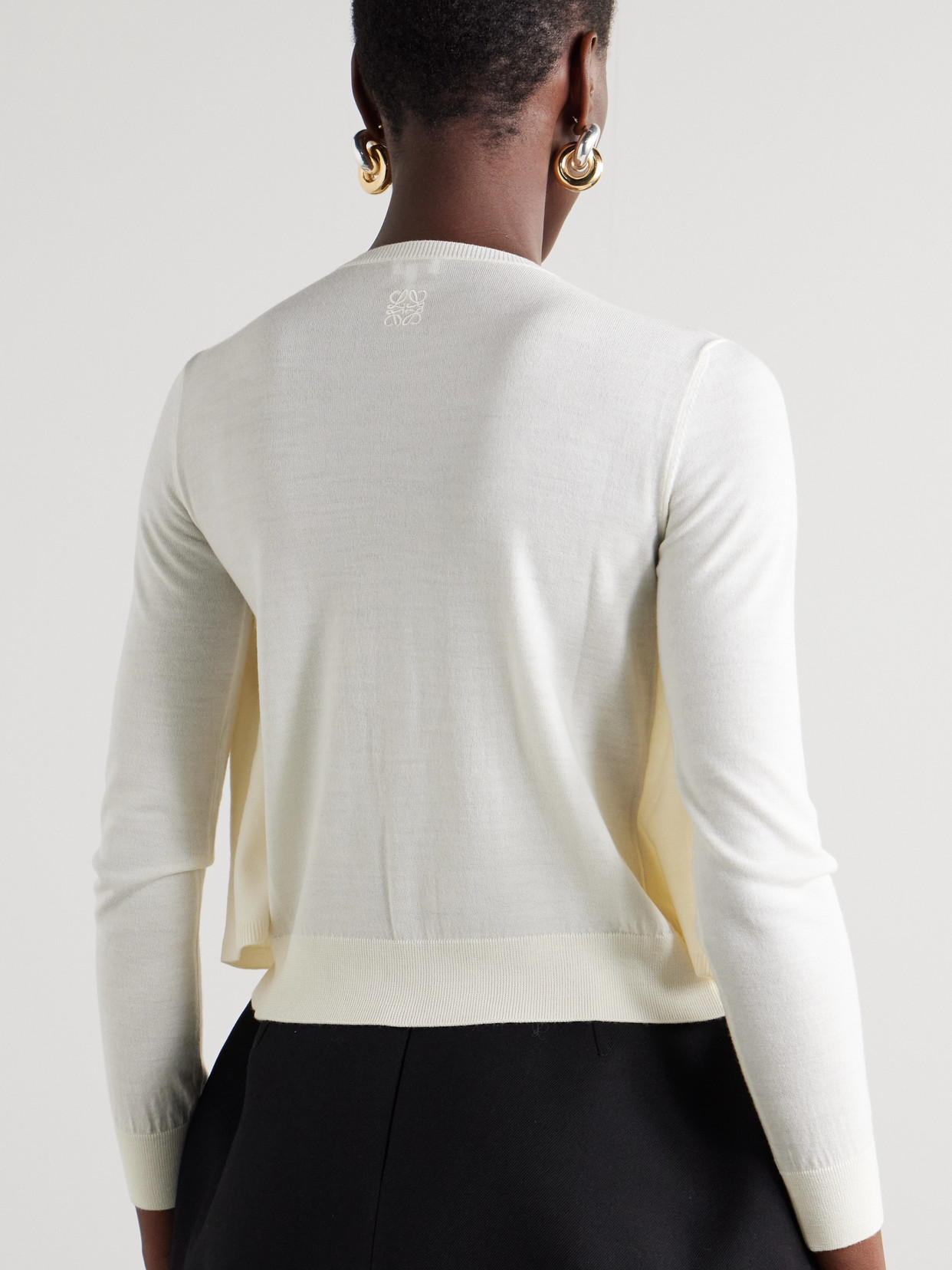 LOEWE LAYERED WOOL CARDIGAN