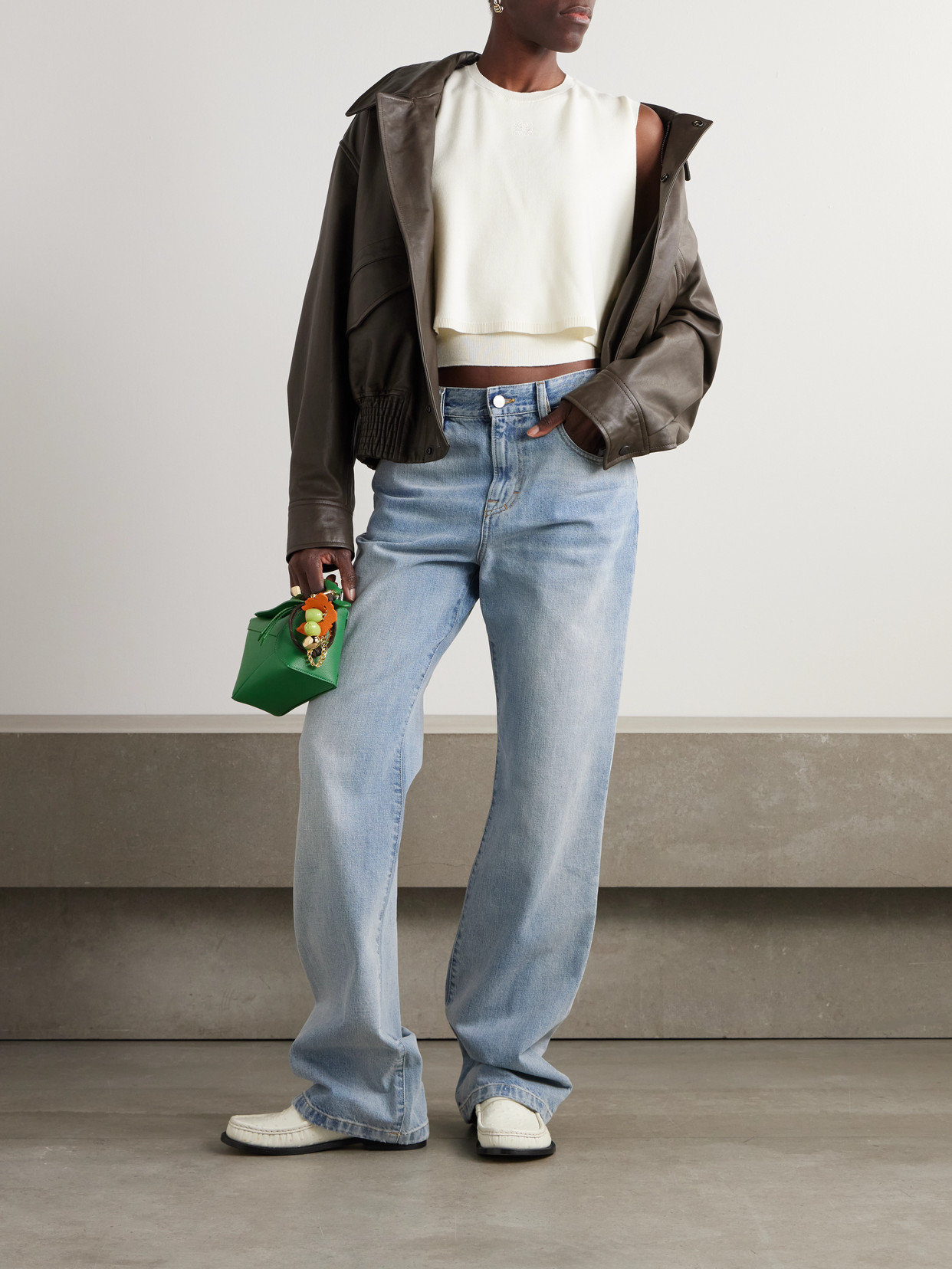 Loewe Layered Wool-jersey Top In White