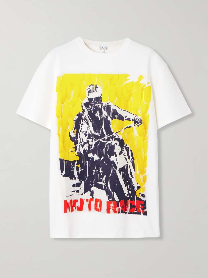 Loewe Printed Cotton-blend Jersey T-shirt - Women's Clothing