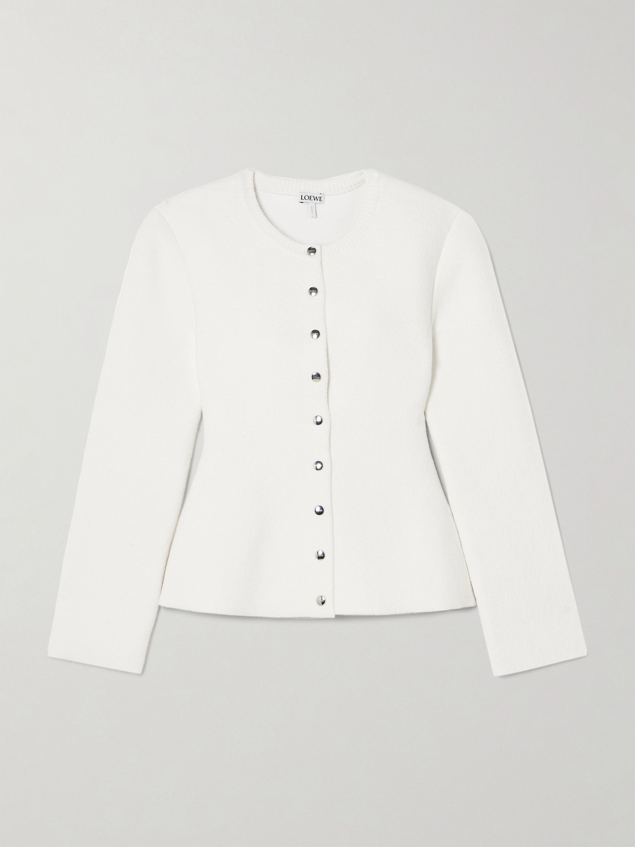 Loewe Chenille Cardigan In White