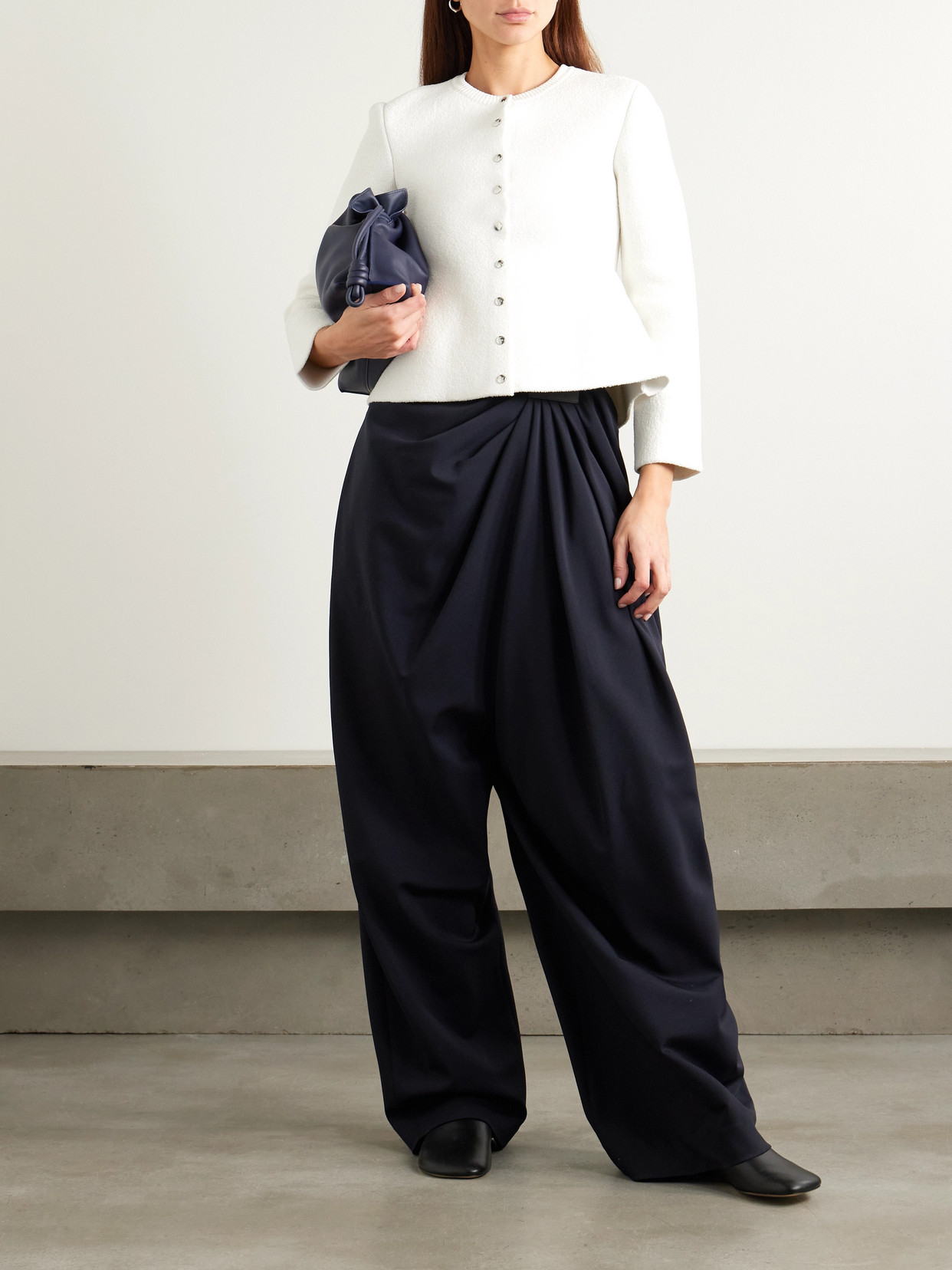 Loewe Chenille Cardigan In White