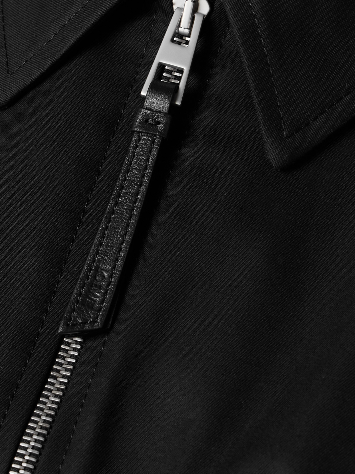 Loewe Gathered Cotton And Silk-blend Twill Jacket In Black