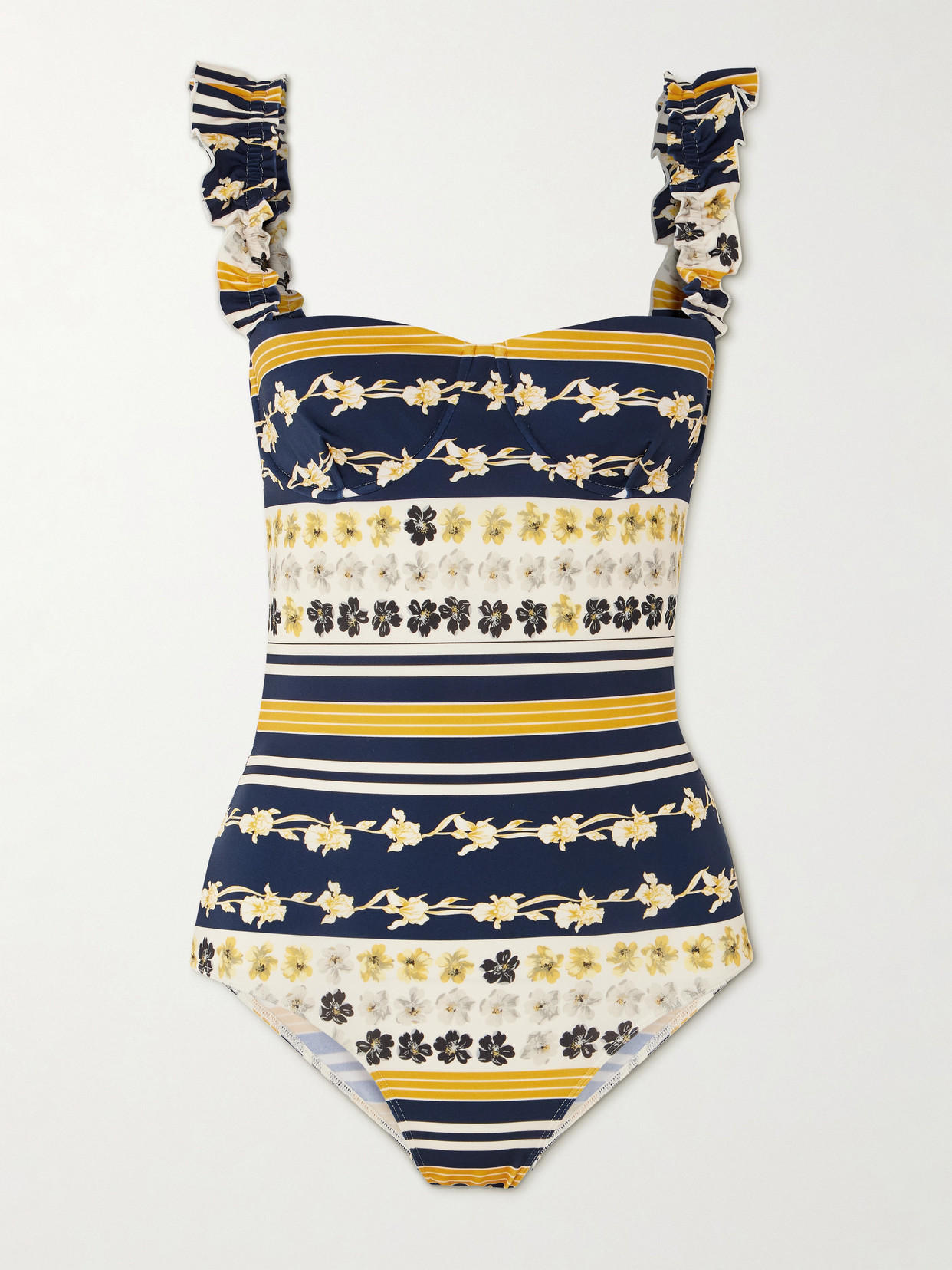 La Doublej Boop Open-back Printed Underwired Swimsuit In Multi