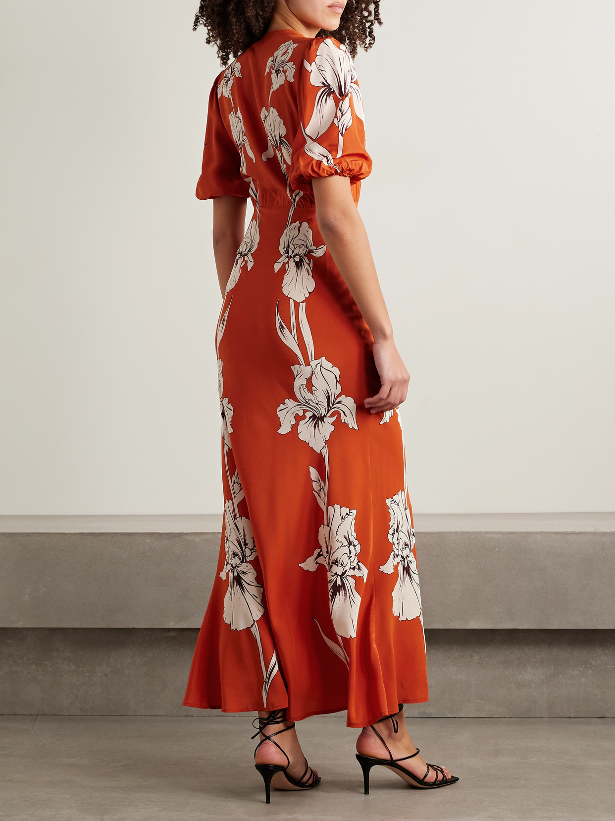 LA DOUBLEJ MARLENE FLORAL-PRINT SILK-CREPE MAXI DRESS