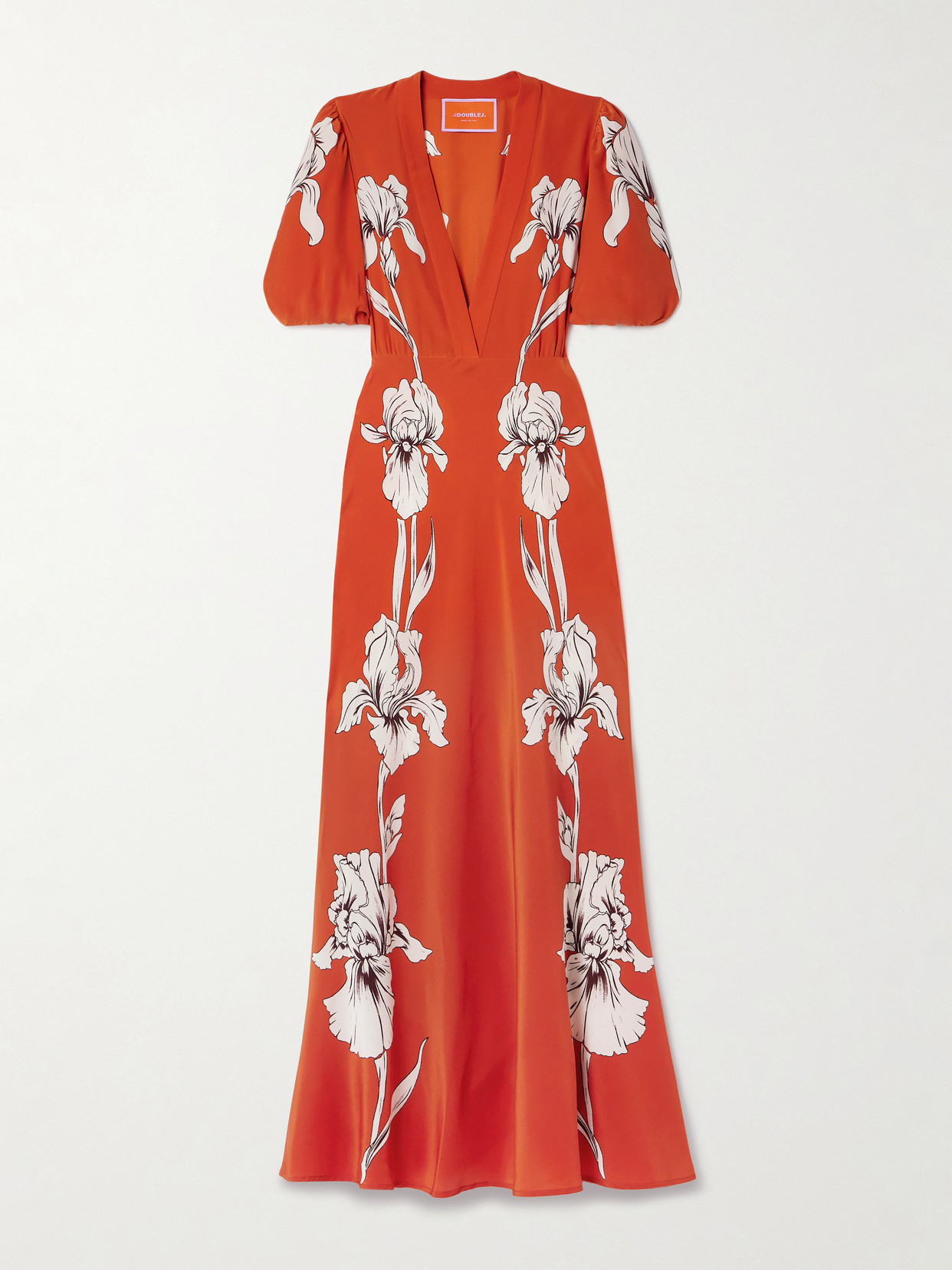 LA DOUBLEJ MARLENE FLORAL-PRINT SILK-CREPE MAXI DRESS