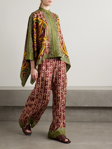 La DoubleJ Foulard printed silk-twill shirt