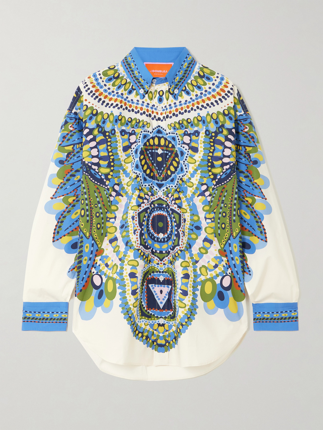 La Doublej Better Than Your Boyfriend's Printed Cotton-poplin Shirt
