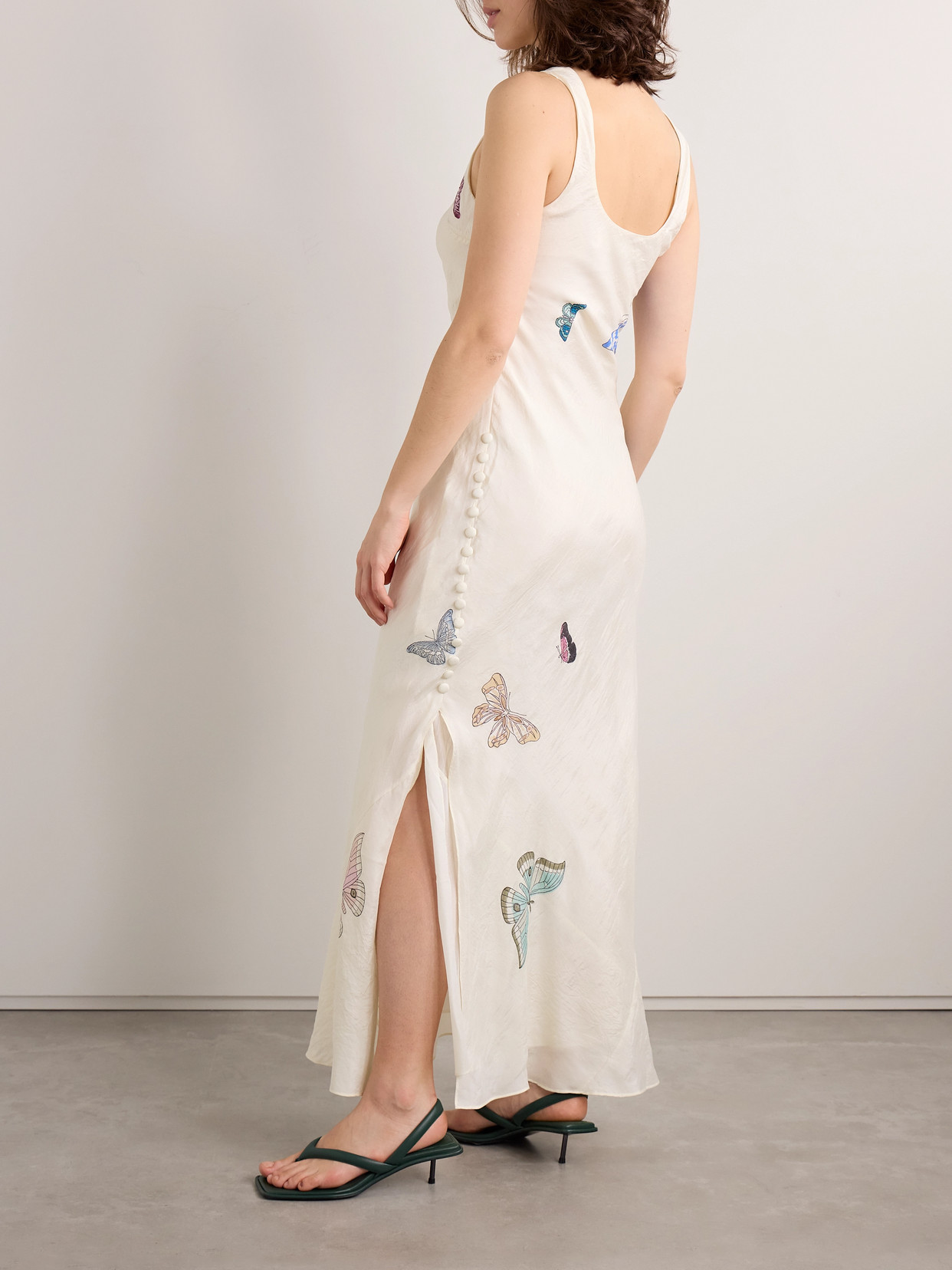 Alix Of Bohemia Adele Printed Crinkled-silk Maxi Dress In Multi