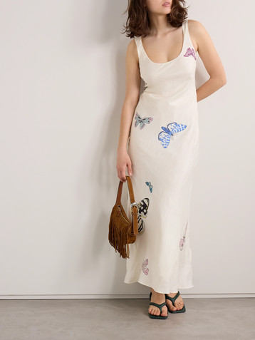 Alix Of Bohemia Adele printed crinkled-silk maxi dress