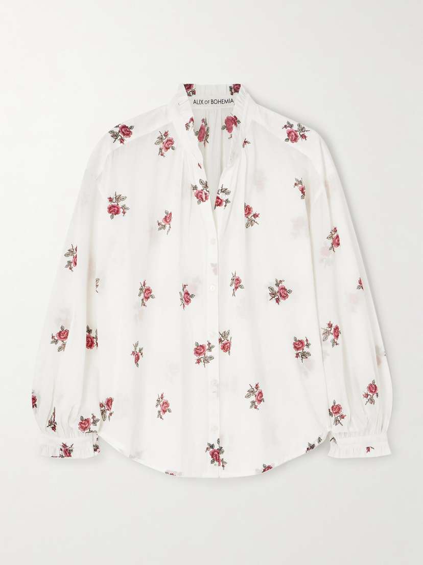 ALIX OF BOHEMIA Poet Floral-print Cotton-poplin Shirt