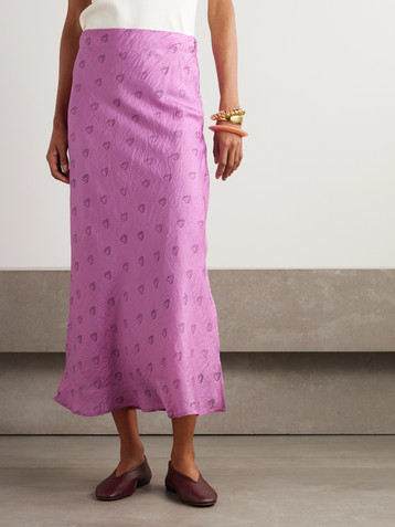 Alix Of Bohemia Lyra printed silk maxi skirt