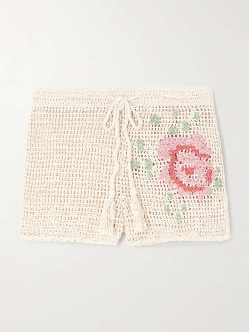 ALIX OF BOHEMIA Salem Crocheted Cotton Shorts