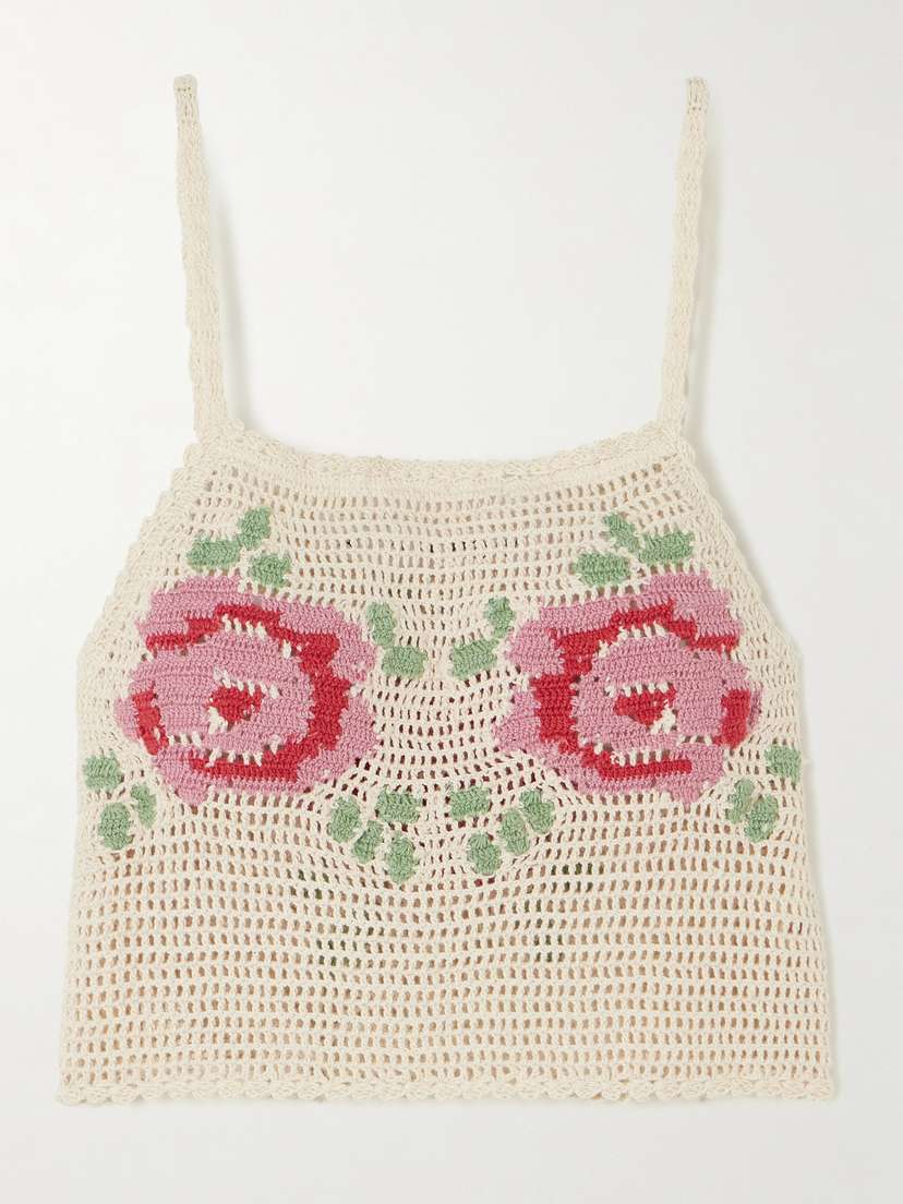 ALIX OF BOHEMIA Elida Crocheted Cotton Top