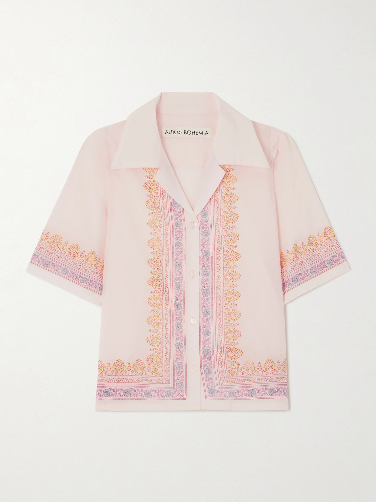 Alix Of Bohemia Ophelia Printed Cotton-voile Shirt In Pink
