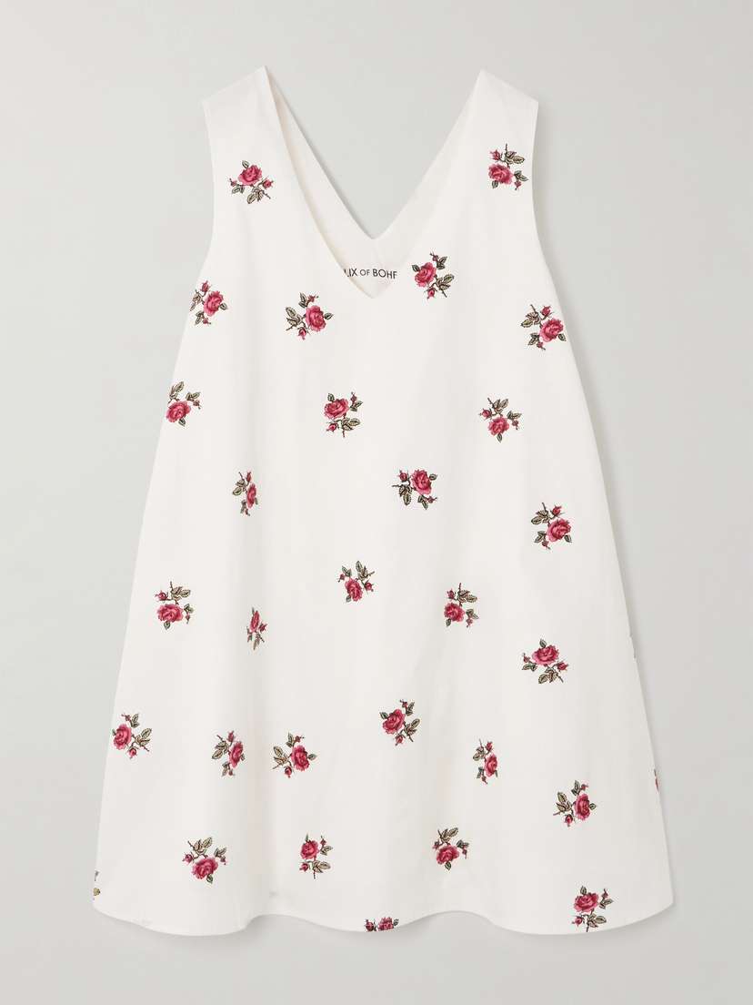 ALIX OF BOHEMIA Soleil Floral-print Cotton-poplin Mini Dress