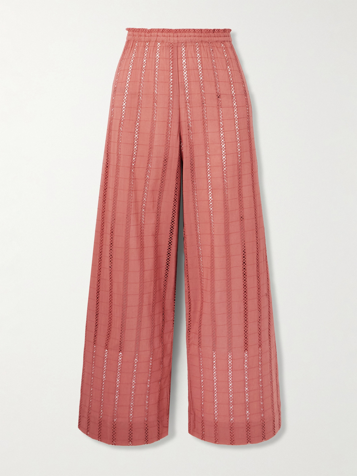 ALIX OF BOHEMIA - Otto Rouge Embroidered Cotton Pants - x small