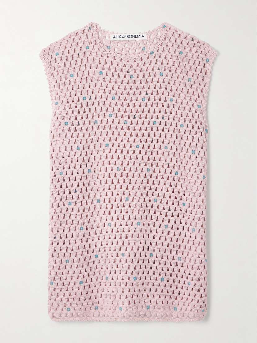 ALIX OF BOHEMIA Nolan Embellished Crocheted Cotton Tunic